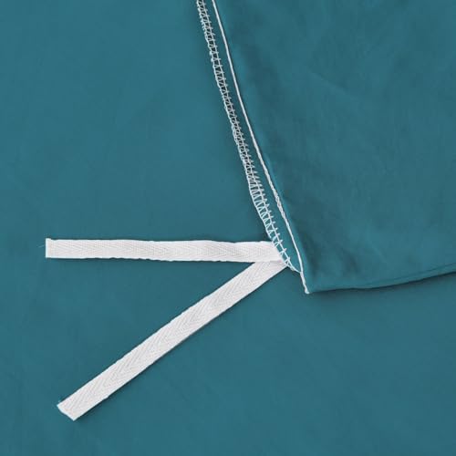 Linge de lit en coton moelleux turquoise pour des nuits douces - 7