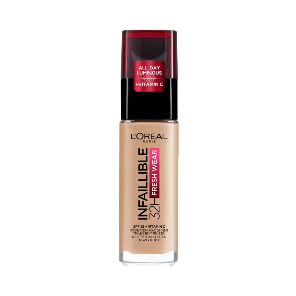 L’Oréal Paris Telescopic Lift Maskara + Infaillible 32H Fresh Wear C Vitaminli Fondöten - 125 Natural Beige