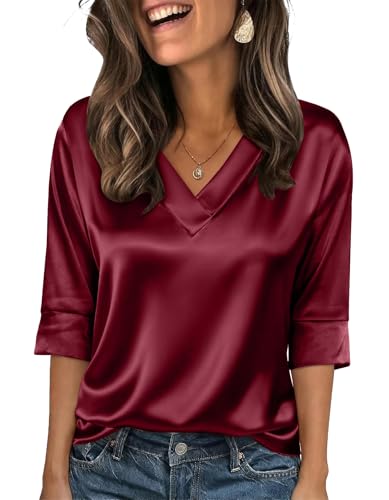 Save 50% on Women's Silk Satin Tops with Code KX4AX7GF