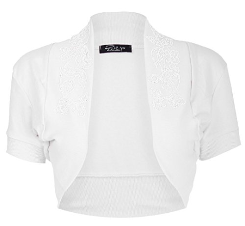 Fast Fashion – Haut Plafonnement Des Manches Coton Perlé Sequin Boléro Haussement - Femmes