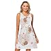 Vestido sin mangas para mujer, diseño de caracol de peluche, sin mangas, para verano, talla S