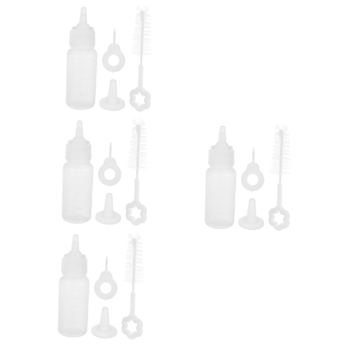 Milisten 5 Sets Pet Feeder Bottle Puppy Nursing Bottle for Kitten for Dog Crate Baby Pet Easy Cleaning