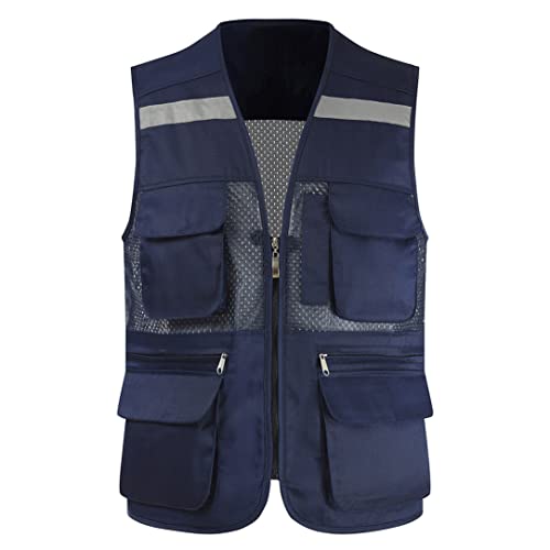 Men Multi-Pocket Classic Sleeveless Waistcoat Outdoor Photographer Fishing Jackets Vest - Main Image