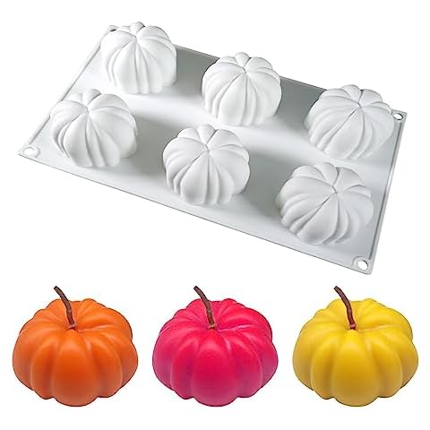 Midnadiy 3D Pumpkin Candle Mold Cover