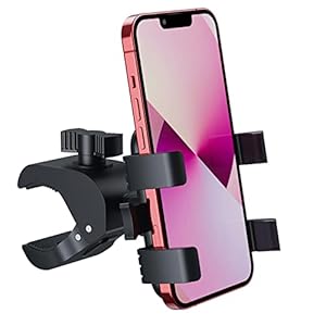 Linsition Motortelefoonhouder | Telefoonhouder voor mountainbike – 360° verstelbaar, 4″ tot 7″ mobiele houder voor fietsen, past voor elke mobiele telefoons met 4,0-7,0 inch