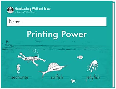 Learning Without Tears - Printing Power Student Workbook, Current Edition - Handwriting Without Tears Series - 2nd Grade Writing Book - Writing and Language Arts Lessons - for School or Home Use