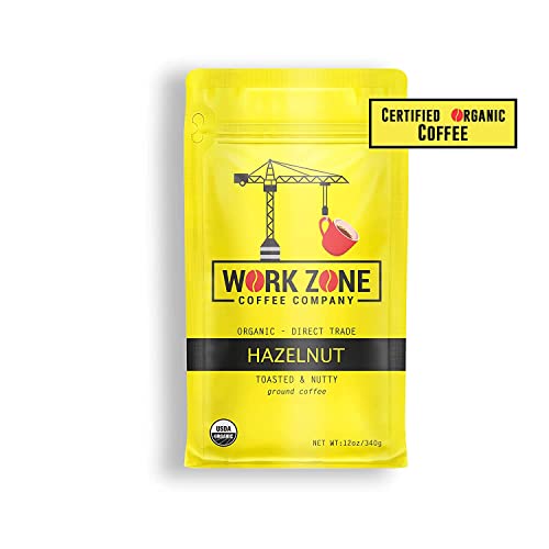Work Zone Coffee Company - Organic Hazelnut Coffee, Medium Roast, Made From Premium Coffee Beans, Ground Coffee, 12 Ounces #TOP7