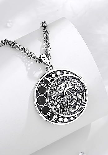 CELESTIA 925 Sterling Silver Viking Necklaces for Men Women Thors Hammer/Viking Wolf/Viking Runes/Yggdrasil2