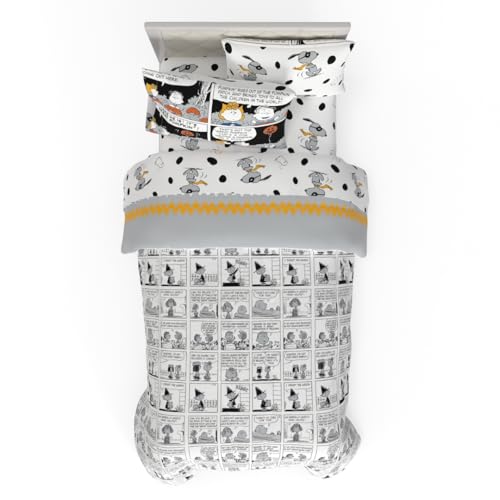 Image of Peanuts Snoopy Bedding Set, 4 Piece Super Soft Reversible Comforter and Sheet Set, Twin, (100% Officially Licensed Product) by Franco Collectibles