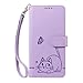 Flip Case Compatible with Samsung Galaxy S22 Pro Cover Cute Cat Leather Wallet Kickstand Phone Cover with 4 Card Slot Holder & Wrist Strap Shockproof Protective Compatible with Galaxy S22 Pro (1)