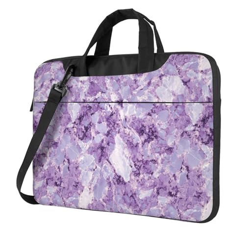 Housse PC portable 15.6 pouces marbre violet blanc rembourrée