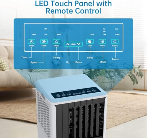 Image of Garvee Portable Air Conditioner 8000 BTU, Compact AC Unit with Cooling /Dehumidifier /Fan /Sleep, Air Conditioner Portable with Remote & 24H Timer, Energy Efficient Cooling for Rooms Up to 350 Sq