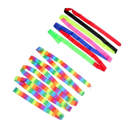 MOLUCKFU 2 Pcs 10m Length Kite Tail Rainbow Streamer for Flyer Kite Tail for Kite Flying Outdoor Kite Accessories