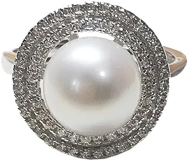 1 pc zircon solid sterling silver ring setting, ring mounting, ring blank without pearl, jewelry DIY, gift DIY-RMES069 image 2