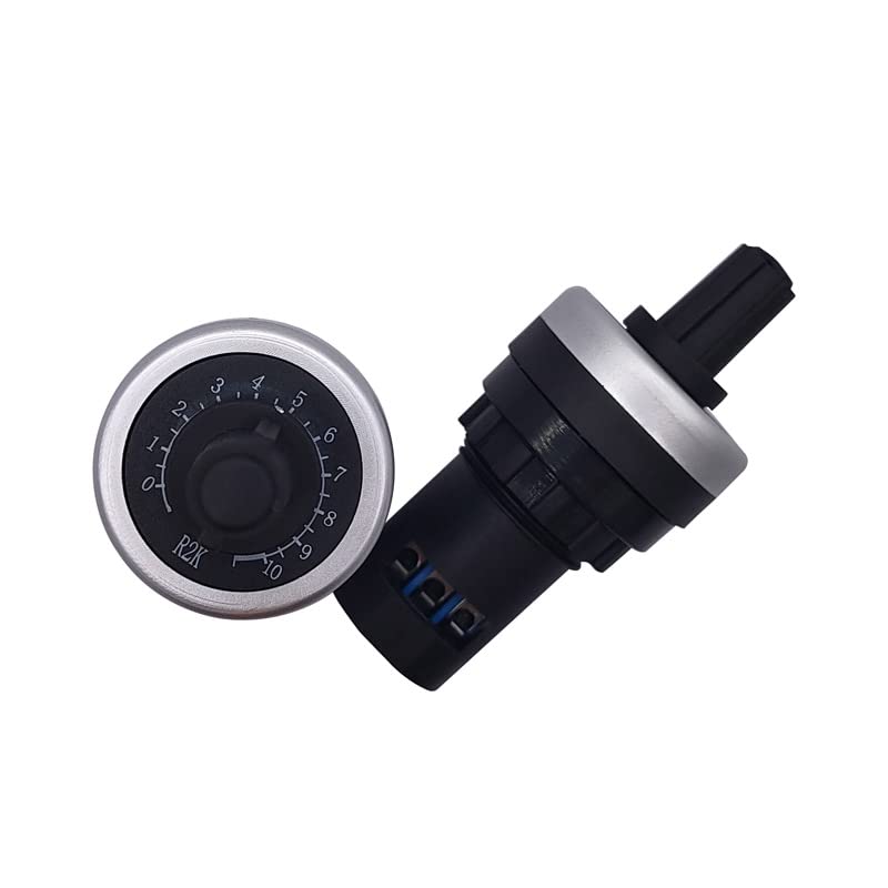 RBFRZGSU 1Pc 2K 3K 5k 10k 20k Ohm resistance LA42DWQ frequency converter potentiometer speed regulating knob switch potentiometers(Green)