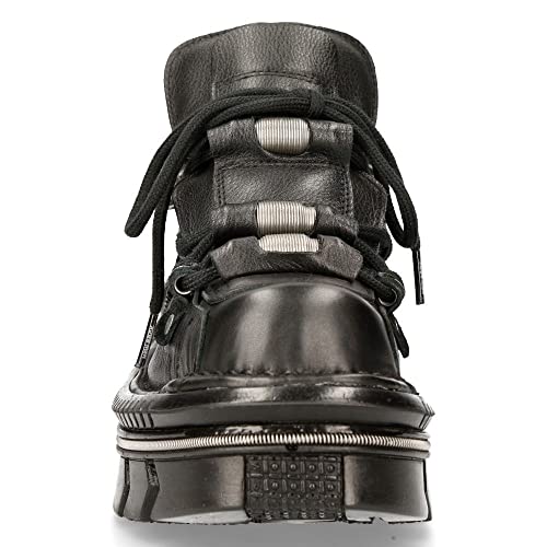 New Rock M-215-S6 Men's Goth Punk Black Metallic Platform Ankle Boots 9 #TOP3