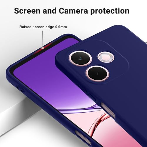 Image of Back Cover for Oppo A5 Pro 4G / A5 Pro 5G | Full Camera Protection | Premium Liquid Silicon Case | Flexible Bumper Case for Oppo A5 Pro 4G / A5 Pro 5G (Dark Blue)