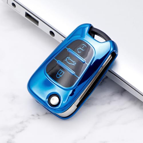 Funda para llave Kia y Hyundai que evita roturas carcasa azul protectora anticaídas