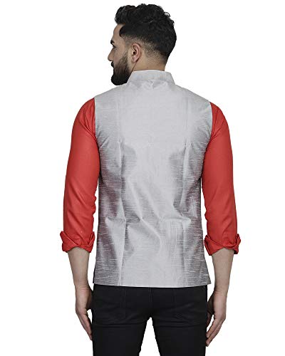 Image of B BEN MEN'S DHUPION SILK NEHRU JACKET