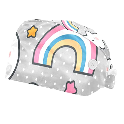 Casquette pour hommes femmes colorée motif étoile lune pour travailler avec le sourire