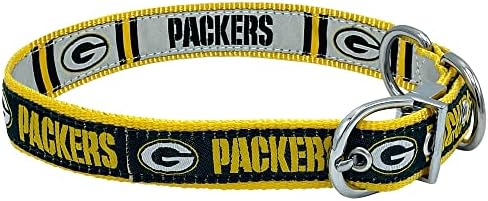 Pets First Green Bay Packers Reversible NFL Dog Collar Size Large