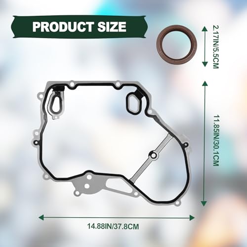 Image of Timing Cover Gasket Set Replace# 24435052 TCS46079 Compatible with 2002-2016 GMC Terrain, Chevy Equinox Malibu Cobalt HHR, Buick Regal Fit for 2.0L 2.2L 2.4L Engines, Timing Chain Gasket
