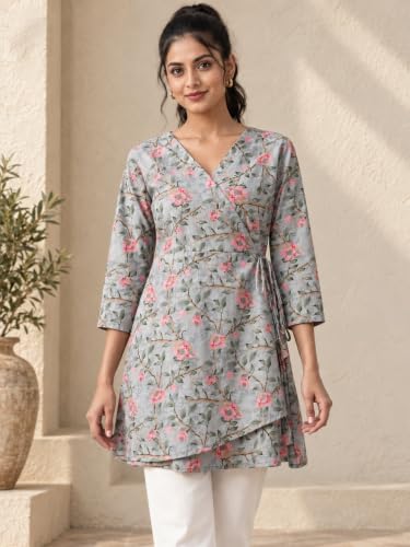 Image of feranoid Women Cotton Angrakha Kurti