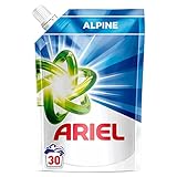 Ariel Lessive Liquide Recharge, 30 Lavages, Alpine, Un Lavage Impeccable En 1 Lavage Même À Basse Température