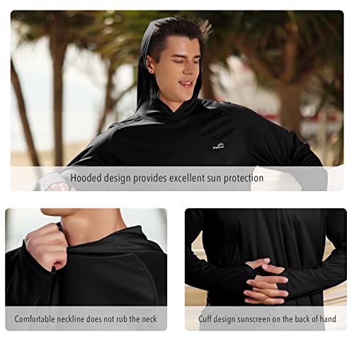 Image of Men's UPF 50+ Long Sleeve Sun Shirts UV Protection Hoodie Rash Guard Hiking Fishing Swim T Shirt