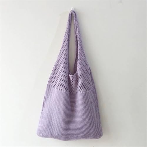 Bolso de playa tejido a ganchillo, tipo tote con asa para hombro, bolso cruzado de verano para mujer miniatura 7