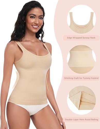 EUYZOU Womens Shapewear Tummy Control Seamless Square Neck Compression Tank Tops for Women Body Shaper Camisole Top2