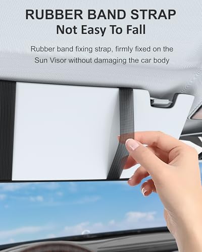 Image of FEDUS Pack of 2 Premium Car Sun Visor Organizer and Storage Car Document Holder, Sunglasses Holder for Car, All New Accessories Multipocket Pouch Auto Interior Accessories for Truck, SUV