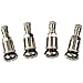 4 válvulas metálicas plateadas I válvulas de acero I válvulas universales para...