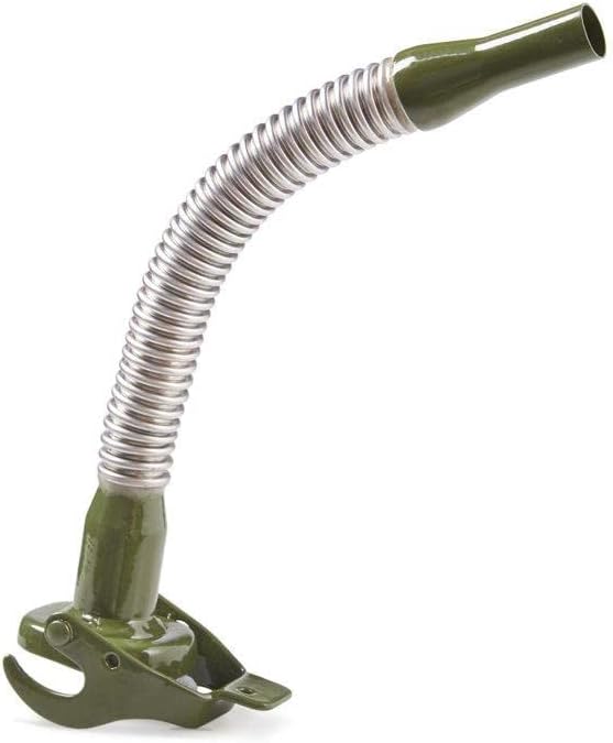 Oipps Invopak 10 Litre Metal Jerry Can, UN Approved Can for Petrol, Diesel, Fuel in Green with Flexible Spout