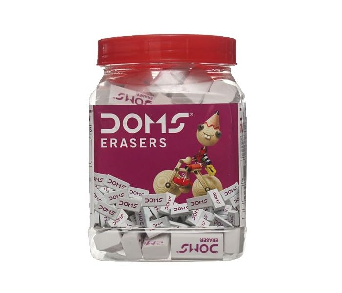 DOMS White Eraser Jar 100 Pcs
