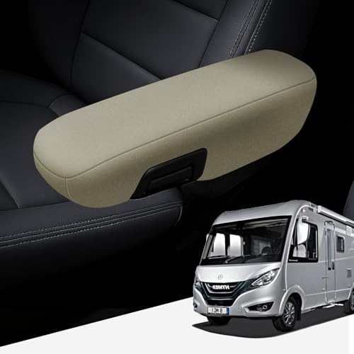 Housses accoudoirs de sièges avant beige pour le confort en voyage Hymer Komfort