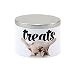 Paw Prints 37723 Small Tin Treat Jar, 5.25 x 4 x 5.25, 5.25" L x 5.25" W x 4 H, Carlos The Bulldog Design