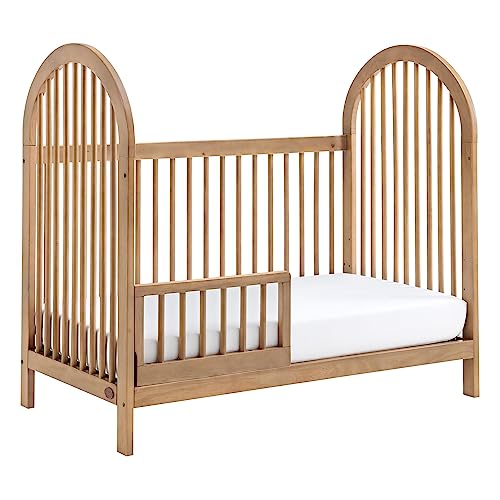 Image of Soho Baby Everlee Island Crib to Toddler Bed Guard Rail Conversion Kit, Honey Wood