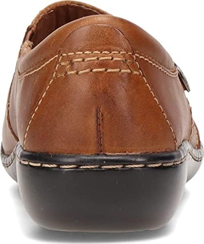 Clarks Women's Ashland Lane Q Slip-On Loafer 11 X-Wide Dark Tan Leather
