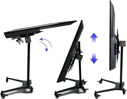 Soporte móvil para TV con ruedas, ajustable en altura miniatura 4