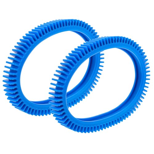 BESTonZON Kit de 2 Piezas de Neumáticos Traseros Azules para Limpiadores Automáticos de Piscinas, Accesorios Resistentes y Duraderos para Equipo de Limpieza de Piscinas al Aire