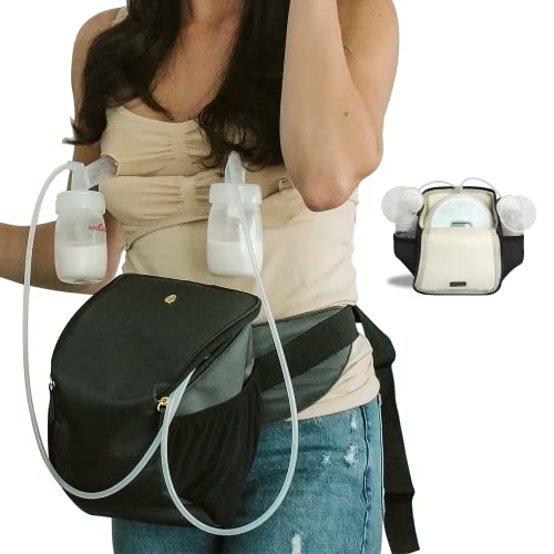 Image of Idaho Jones Wearable Breast Pump Bag | Pump-A-Porter Portable Breast Pump Bag for Work | Spectra Pump Bag | Hands Free Breast Pump Bag Turns Electric Breast Pump Into Wearable Breast Pump