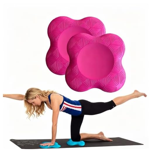 Zealtop Yoga Knee Pad Cushion Extra Thick for Knees Elbows Wrist Hands Head Foam Yoga Pilates Work Out Kneeling pad (Rose red 2 Packs)