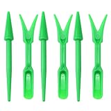 Made of sturdy plastic, very convenient for gardening,can be used for many times. Combined with a seedling tool and a dual-use transplanting tool. Can help you loosen soil, seeding and transplant seedlings safely. Mini and lightweight, easy storage a...