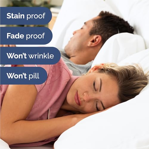Image of Split King 7 Piece Bed Sheet Set - Comfy, Breathable & Cooling - White | Ultra-Soft Hotel Luxury Bedding Set w / 8-16 Inch Deep Pockets, 1 Flat & 2 Fitted Sheet & 4 Pillowcases, Wrinkle & Fade Free