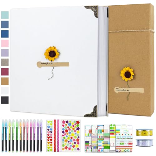 Vienrose DIY Scrapbook Photo Album Kit with Pens Tapes and