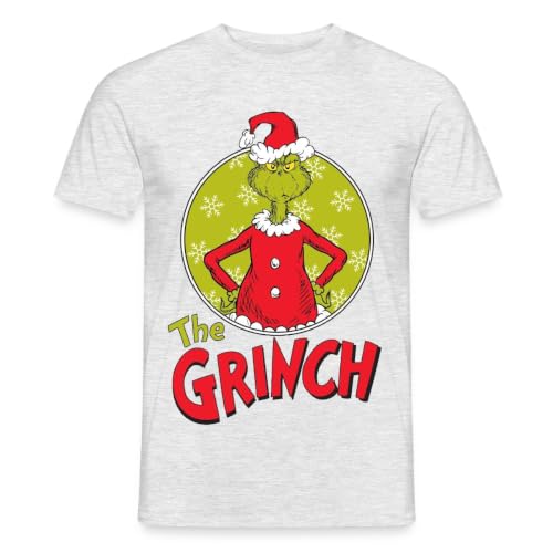 Image of The Grinch Grimacing Men's T-Shirt Heather Grey