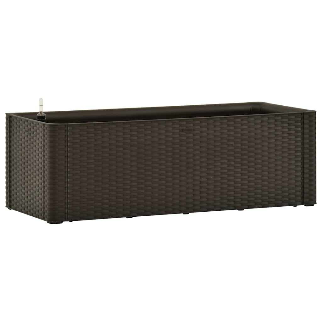 vidaXL Arriate con Sistema de riego automático Moca 100x43x33 cm