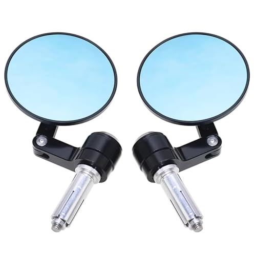 Espejos universales para motocicleta de 7/8 y retrovisores plegables negros de barra de 22mm