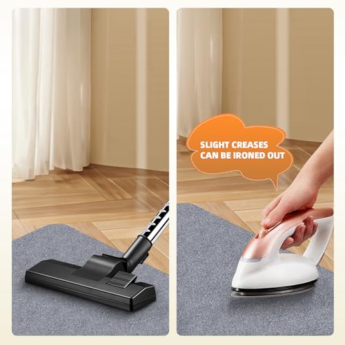 Image of Office Chair Mat for Hardwood and Tile Floor, 48 inch x 36 inch Computer Desk Chair Mat, Anti-Slip Mat for Rolling Chair, Large Floor Protector for Home Office, Light Gray